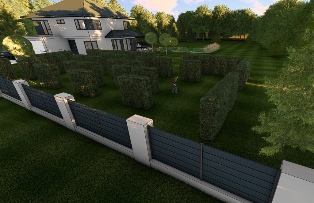 Nowoczesny Minimalistyczny Ogród z Basenem