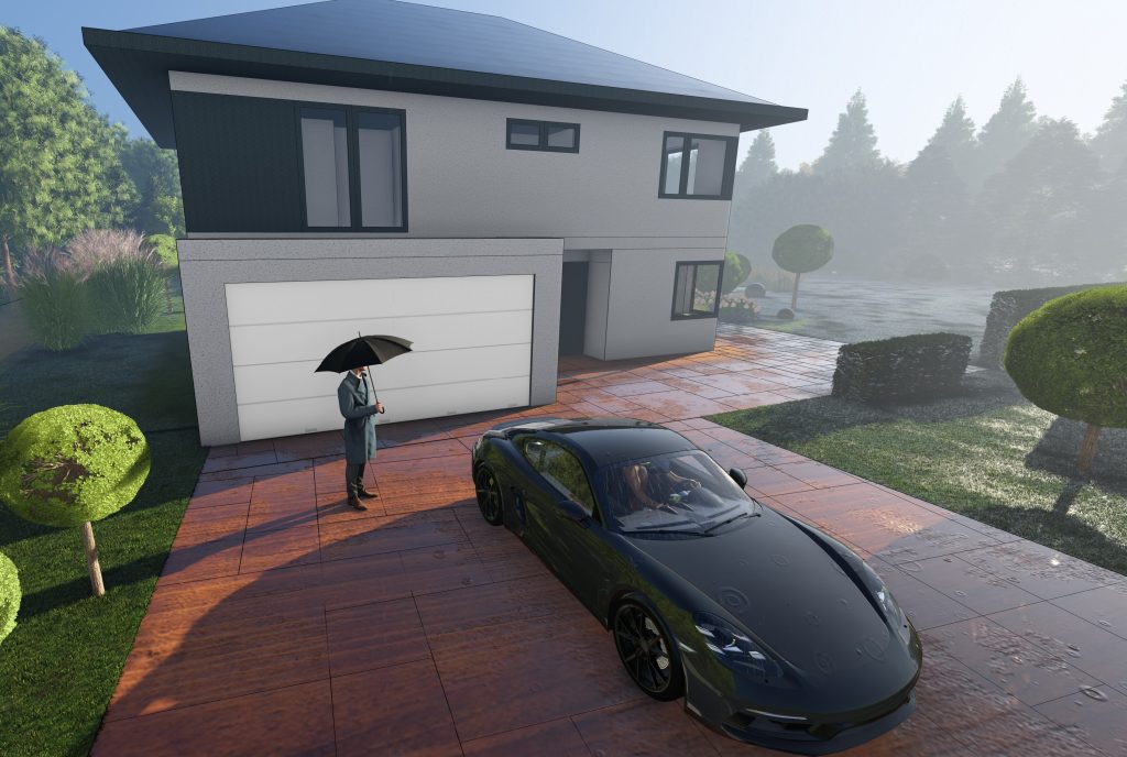 Nowoczesny Minimalistyczny Ogród z Basenem